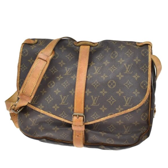 LOUIS VUITTON Saumur 35 Shoulder Bag Monogram Leather BN France M42254 80KB027 - Picture 1 of 15